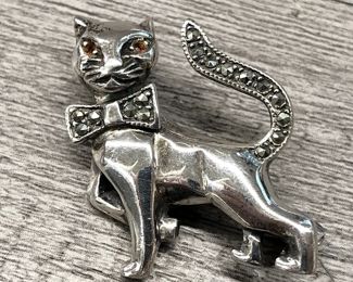 925 Sterling Silver Cat Pendant