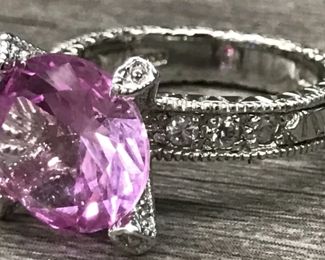 925 Sterling Silver Sapphire Gemstone Ring Size 6 us 1/2 stone 5.49 Grams $60 Picture 1 of 2