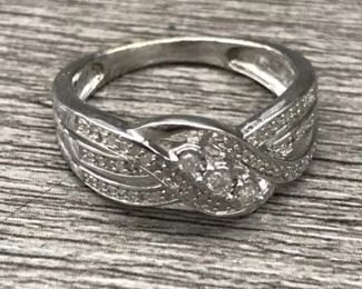 925 Sterling Silver Clear Moisonite Diamond Stone Ring Size 9 Us $100