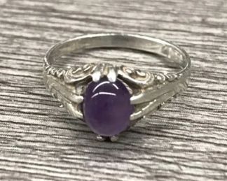 925 Sterling Silver Amethyst Ring  Us Size 6  $35