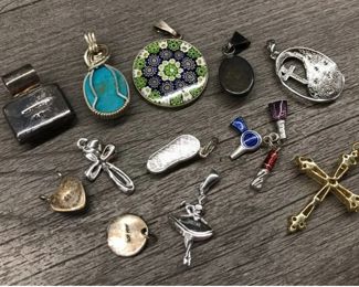 Sterling Silver Pendant with Stone Cross Ballerina All for  29.3 Grams $100 or 3 for $50 Picture 2 of 2 