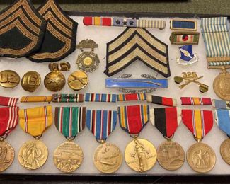 WW2 US Army Staff Sergeant Chevrons Other Medals Patches