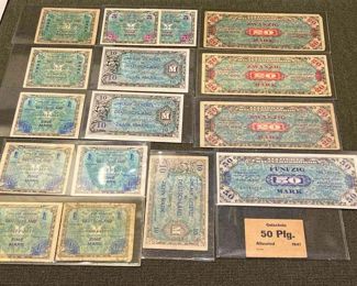 Germany WW2 Allied Military Currency