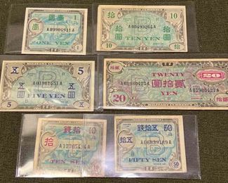 Japan WW2 Currency Allied Military Currency