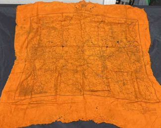 WWII doublesided silk Chindit Panic map North Burma and Central Burma