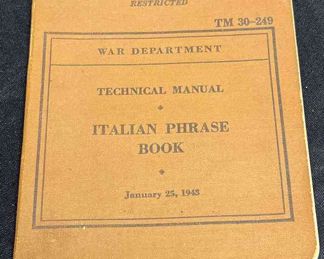 1943 War Department Italian Phrase Book