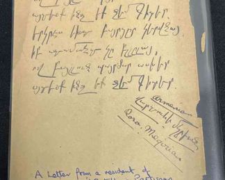 1943 Slovenia Letter Regarding Shot Down Airman