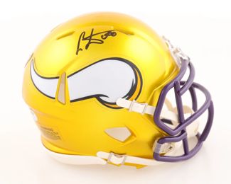 Justin Jefferson Signed Minnesota Vikings Pro Style Purple Jersey; JSA Authenticated
Justin Jefferson Signed Minnesota Vikings Riddell SpeedFlex Mini Helmet; Beckett Authenticated
Alexander Mattison Signed Minnesota Vikings Riddell SpeedFlex Mini Helmet; Minnesota Vikings COA
Justin Jefferson Signed Minnesota Vikings Pro Style Purple Jersey; JSA Authenticated
RARE EXCLUSIVE!! Randy Moss Signed Custom Hydro Dipped "Straight Cash Homie" Authentic Full-Sized Riddell SpeedFlex Helmet #2/3 - Custom EVERYTHING!
Cris Carter Signed Minnesota Vikings Pro Style Jersey (Schwartz)
Cris Carter Signed Full-Sized NFL Football; Schwartz Authenticated
Cris Carter Signed Vikings Flash Alternate Speed Mini Helmet; Schwartz Authenticated
Adrian Peterson Signed Custom Hydro Dipped Inscribed "28" Authentic Full-Sized Schutt F7 Helmet with Visor & Details; Beckett Authenticated
Adrian Peterson Signed Full-Sized NFL Football; Beckett Authenticated
Adrian Peterson Signed Limited Edition Minnesota Vikings Pro S