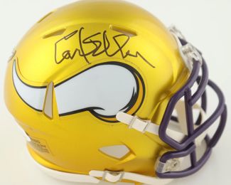 Justin Jefferson Signed Minnesota Vikings Pro Style Purple Jersey; JSA Authenticated
Justin Jefferson Signed Minnesota Vikings Riddell SpeedFlex Mini Helmet; Beckett Authenticated
Alexander Mattison Signed Minnesota Vikings Riddell SpeedFlex Mini Helmet; Minnesota Vikings COA
Justin Jefferson Signed Minnesota Vikings Pro Style Purple Jersey; JSA Authenticated
RARE EXCLUSIVE!! Randy Moss Signed Custom Hydro Dipped "Straight Cash Homie" Authentic Full-Sized Riddell SpeedFlex Helmet #2/3 - Custom EVERYTHING!
Cris Carter Signed Minnesota Vikings Pro Style Jersey (Schwartz)
Cris Carter Signed Full-Sized NFL Football; Schwartz Authenticated
Cris Carter Signed Vikings Flash Alternate Speed Mini Helmet; Schwartz Authenticated
Adrian Peterson Signed Custom Hydro Dipped Inscribed "28" Authentic Full-Sized Schutt F7 Helmet with Visor & Details; Beckett Authenticated
Adrian Peterson Signed Full-Sized NFL Football; Beckett Authenticated
Adrian Peterson Signed Limited Edition Minnesota Vikings Pro S
