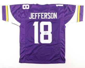 Justin Jefferson Signed Minnesota Vikings Pro Style Purple Jersey; JSA Authenticated
Justin Jefferson Signed Minnesota Vikings Riddell SpeedFlex Mini Helmet; Beckett Authenticated
Alexander Mattison Signed Minnesota Vikings Riddell SpeedFlex Mini Helmet; Minnesota Vikings COA
Justin Jefferson Signed Minnesota Vikings Pro Style Purple Jersey; JSA Authenticated
RARE EXCLUSIVE!! Randy Moss Signed Custom Hydro Dipped "Straight Cash Homie" Authentic Full-Sized Riddell SpeedFlex Helmet #2/3 - Custom EVERYTHING!
Cris Carter Signed Minnesota Vikings Pro Style Jersey (Schwartz)
Cris Carter Signed Full-Sized NFL Football; Schwartz Authenticated
Cris Carter Signed Vikings Flash Alternate Speed Mini Helmet; Schwartz Authenticated
Adrian Peterson Signed Custom Hydro Dipped Inscribed "28" Authentic Full-Sized Schutt F7 Helmet with Visor & Details; Beckett Authenticated
Adrian Peterson Signed Full-Sized NFL Football; Beckett Authenticated
Adrian Peterson Signed Limited Edition Minnesota Vikings Pro S