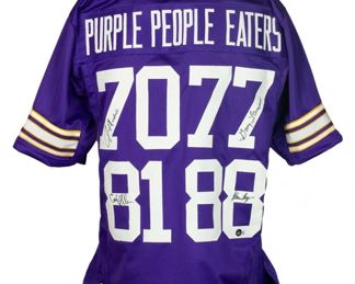 Justin Jefferson Signed Minnesota Vikings Pro Style Purple Jersey; JSA Authenticated
Justin Jefferson Signed Minnesota Vikings Riddell SpeedFlex Mini Helmet; Beckett Authenticated
Alexander Mattison Signed Minnesota Vikings Riddell SpeedFlex Mini Helmet; Minnesota Vikings COA
Justin Jefferson Signed Minnesota Vikings Pro Style Purple Jersey; JSA Authenticated
RARE EXCLUSIVE!! Randy Moss Signed Custom Hydro Dipped "Straight Cash Homie" Authentic Full-Sized Riddell SpeedFlex Helmet #2/3 - Custom EVERYTHING!
Cris Carter Signed Minnesota Vikings Pro Style Jersey (Schwartz)
Cris Carter Signed Full-Sized NFL Football; Schwartz Authenticated
Cris Carter Signed Vikings Flash Alternate Speed Mini Helmet; Schwartz Authenticated
Adrian Peterson Signed Custom Hydro Dipped Inscribed "28" Authentic Full-Sized Schutt F7 Helmet with Visor & Details; Beckett Authenticated
Adrian Peterson Signed Full-Sized NFL Football; Beckett Authenticated
Adrian Peterson Signed Limited Edition Minnesota Vikings Pro S