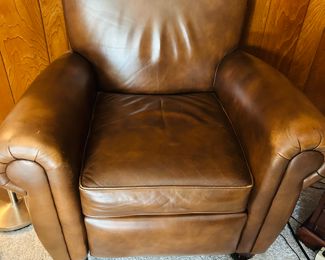 Overstuffed leather chair