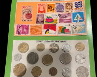 Stamps and coins from Israel