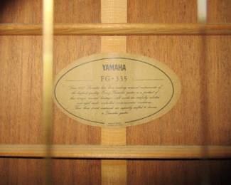 Yamaha FG-335 Acoustic Guitar
