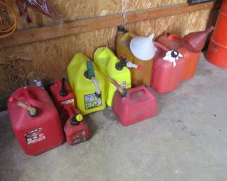 Assortment of Gas / Fuel Cans
