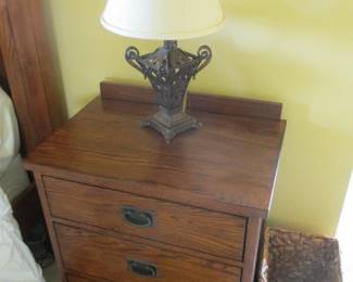 Red Oak Night Stand Set By Intercon