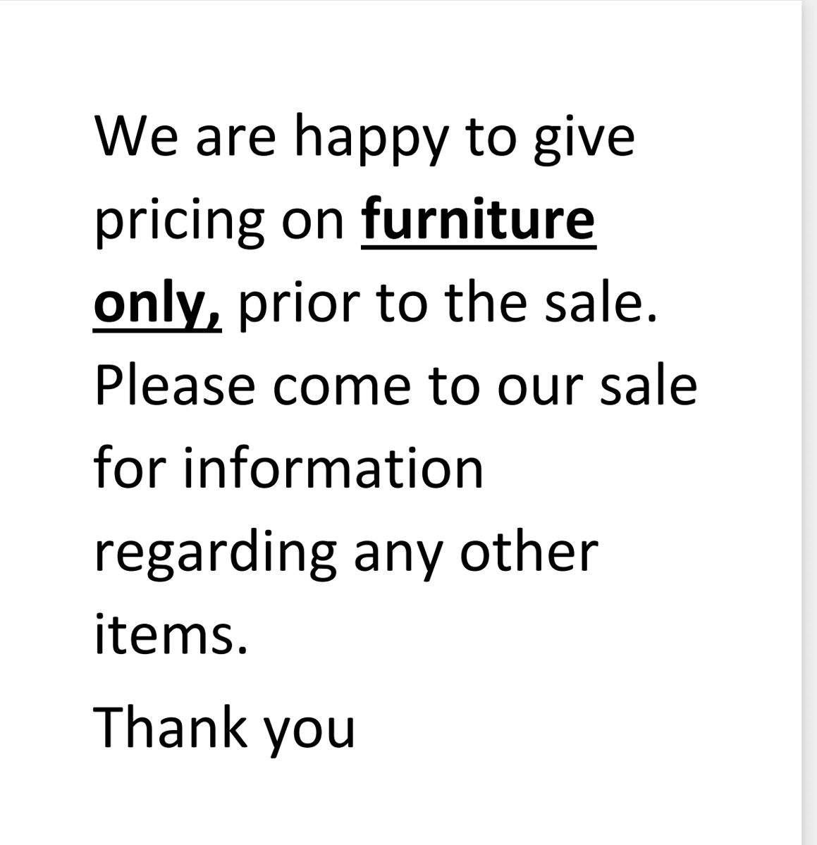 Final day! 50 off Furniture. Still plenty... starts on 9/23/2023