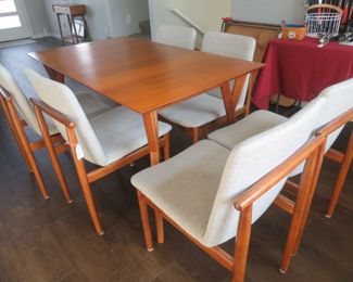 West Elm Acorn Dining Table and six Chairs
