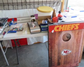 Lot of Kansas City Chief items including jackets and sweatshirts
