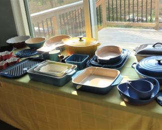 Lot of colorful Le Crueset