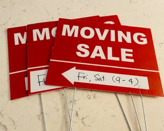 Moving sign for your next sale($3)