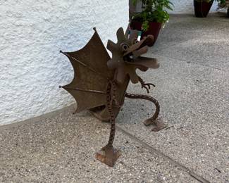 Cast Iron Dragon with wings