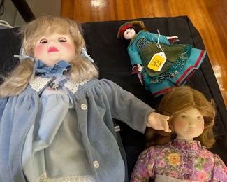 vintage dolls by Richmond doll maker Suzanne Gibson