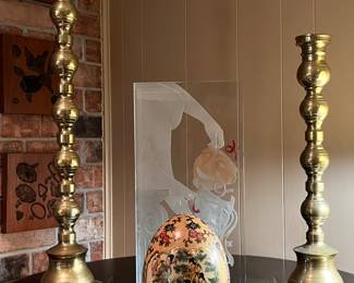 Brass candle holders