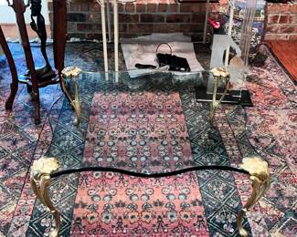 Large area rug and coffee table