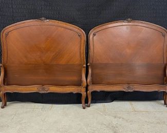 Pr Matching French Twin Beds- Scholle's Chicago w/Rails