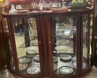 Bow Front Curio  Cabinet