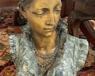 Bronze Bust on Stand