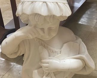 White Marble Statue- "Crying Girl" 