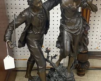 Bronze French Figural - Man & Woman 
