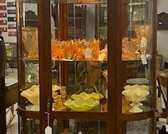 Large Curved Side Curio- Pulaski