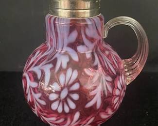 Fenton Daisy & Fern Syrup Pitcher