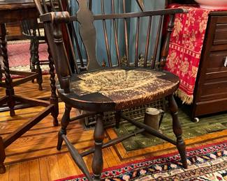 Windsor chair with reeded seat