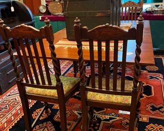 Set of barley twist chairs