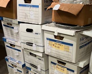 BOXES OF CHANDELIERS