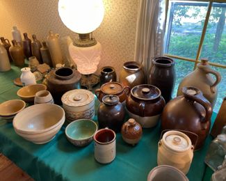 Crocks, jugs, pottery