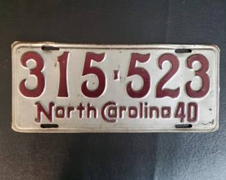 1940 license plate