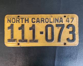 1947 vintage license plate