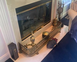 BRASS FIREPLACE FENCE