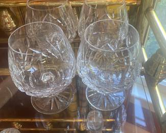 4 WATERFORD LISMORE BRANDY SNIFTERS
