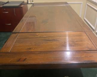 SOLID PINE TRESTLE TABLE W/LEAVES
