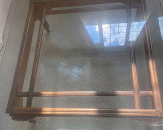 SQUARE GLASS TOP COFFEE TABLE