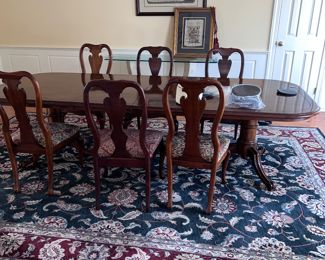 Dining table3/leaves 6 chairs- 6 others