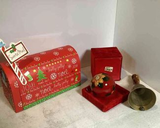 Santa Mail box ornament and bell