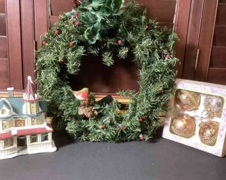 SantaaTMs Work Bench CollectionWreath