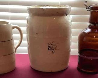 Vintage Stone Ware Butter Churn Crock